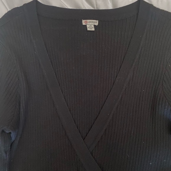 Guess black Vneck dress size large fits small. - Picture 2 of 7